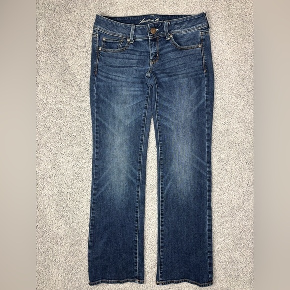 American Eagle Jeans Womens 6 Slim Boot Dark Regular Stretch Denim Party Rodeo